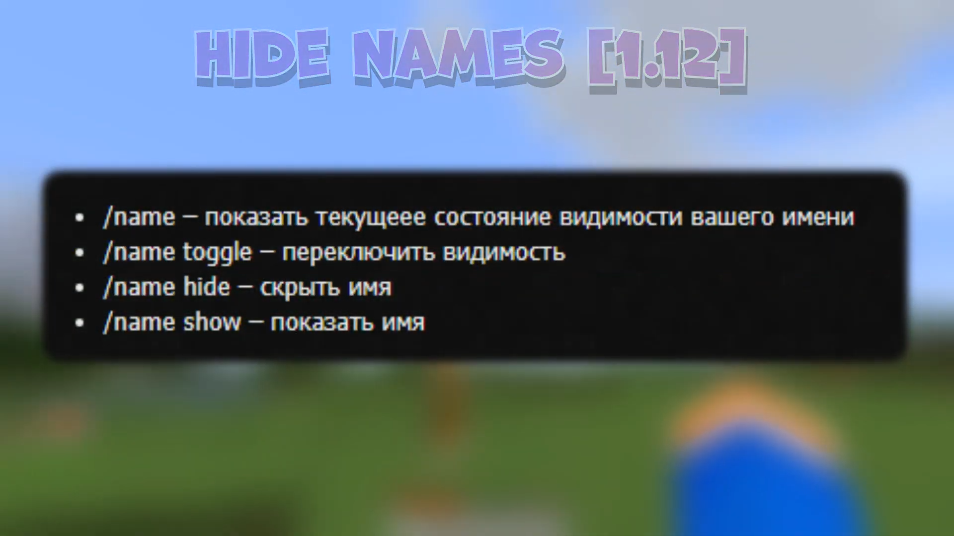 Мод «Hide Names» (Скрытие ника) - скриншот 1